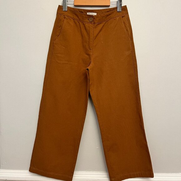 ANTHROPOLOGIE See U Soon Linen Blend High Rise Cropped Pants, Size 4 - Picture 1 of 10